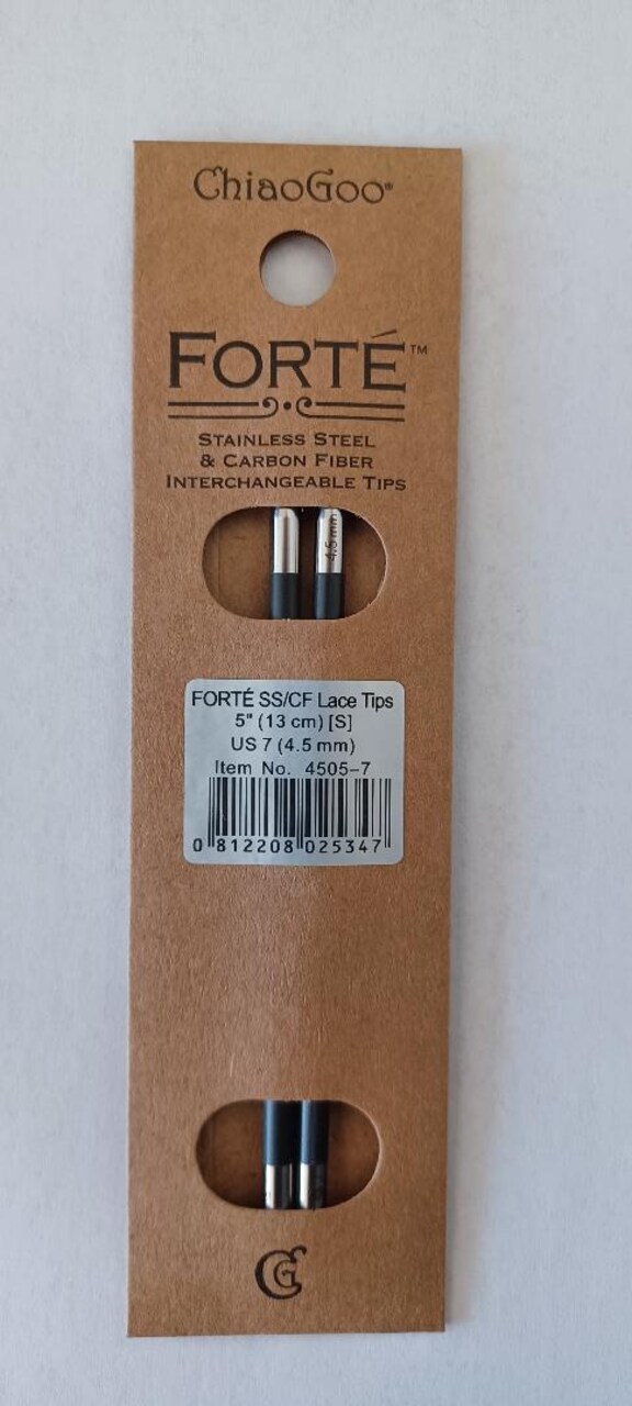 ChiaoGoo Forte 5" Stainless Steel & Carbon Fiber Interchangeable Knitting Needle